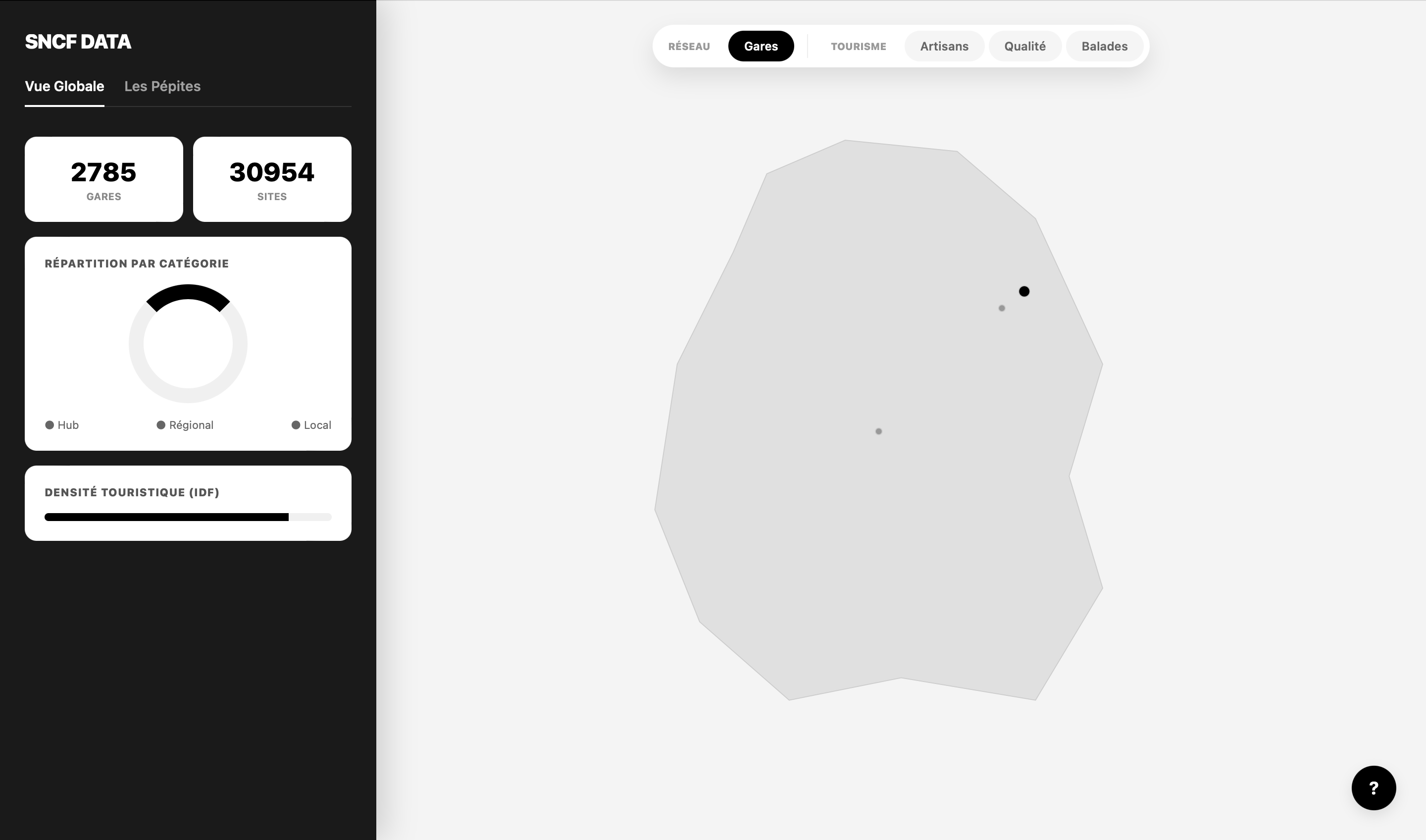 Interface allégée de la future carte